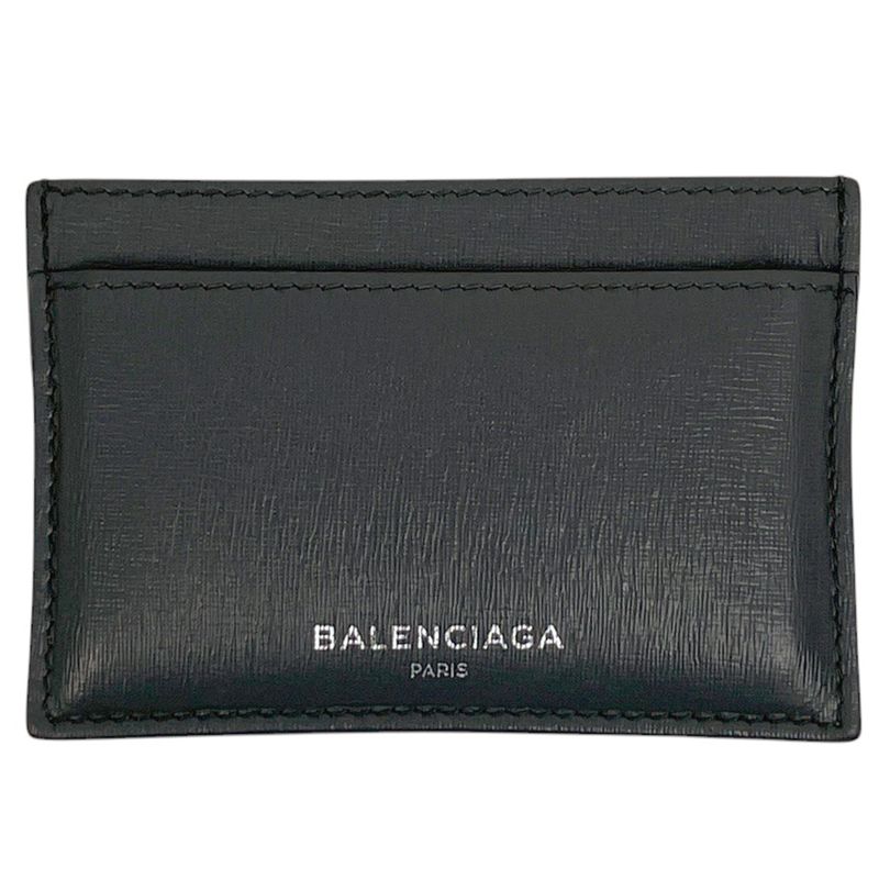 Balenciaga Logo Card Case Card Holder Business Card Holder Card Case Leather