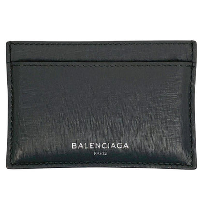 Balenciaga Logo Card Case Card Holder Business Card Holder Card Case Leather