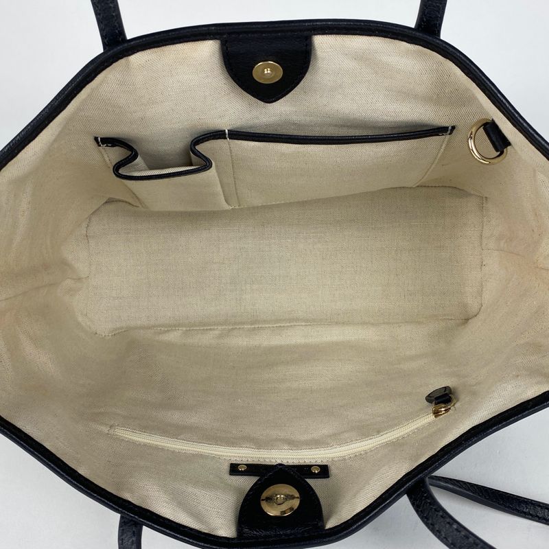 Celine Logo Tote Bag Carriage Pattern Total Sulky Tote Bag Coated Canvas Black