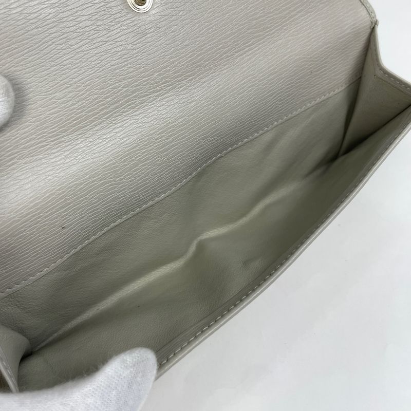 Gucci Jackie Line Fold Long Wallet 03520312134 Long Wallet Leather Gray Ladies