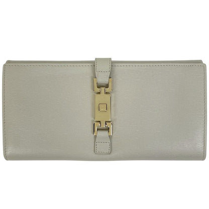 Gucci Jackie Line Fold Long Wallet 03520312134 Long Wallet Leather Gray Ladies