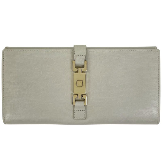 Gucci Jackie Line Fold Long Wallet 03520312134 Long Wallet Leather Gray Ladies