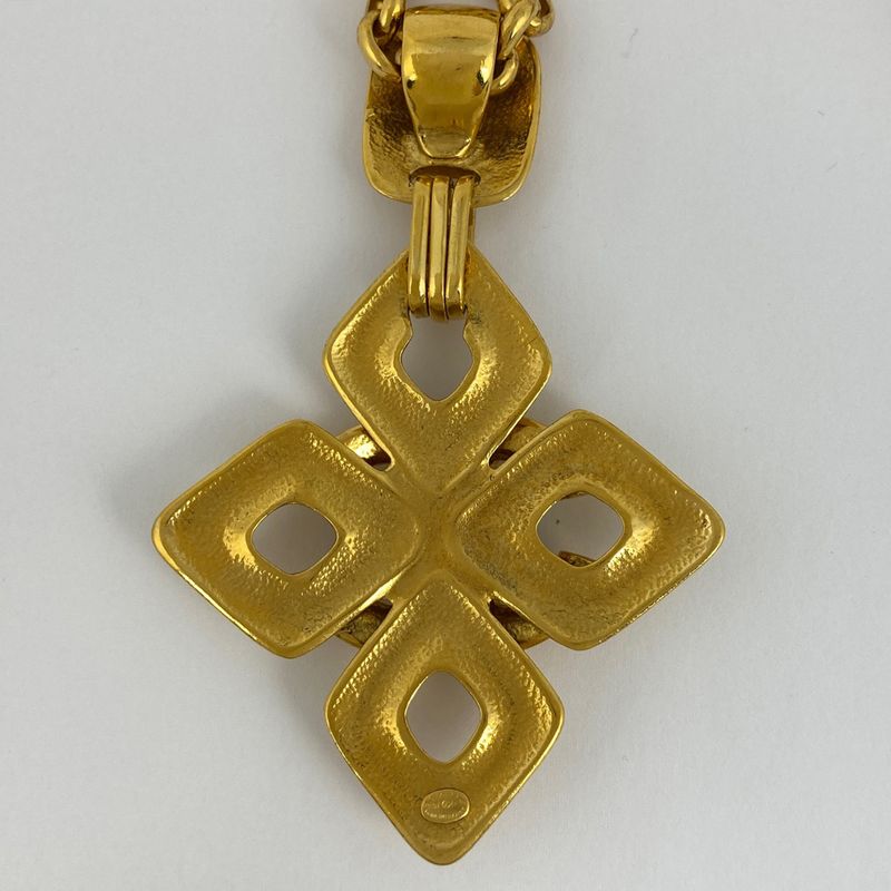 Chanel Coco Mark Chain Necklace CC Mark Necklace GP Gold Ladies