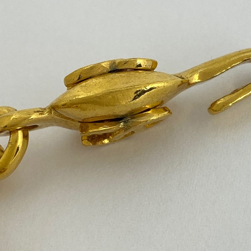 Chanel Coco Mark Chain Necklace CC Mark Necklace GP Gold Ladies