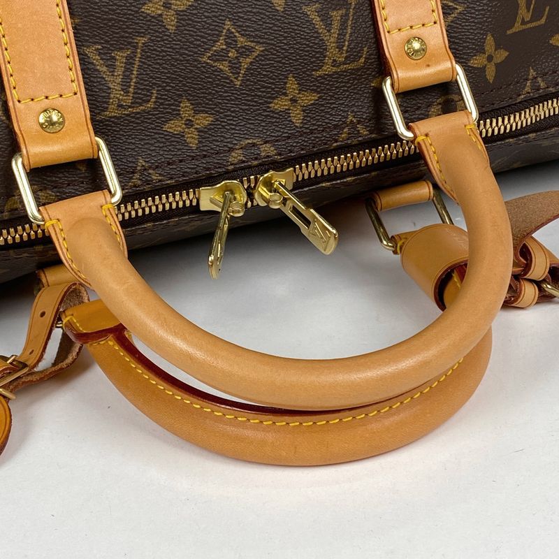 Louis Vuitton Keepall 50 Handbag Travel Business Boston Bag Monogram Brown