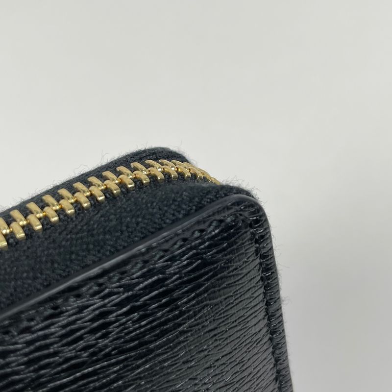 Gucci Logo Round Zipper Long Wallet Round Zip Long Wallet Leather Black 772642