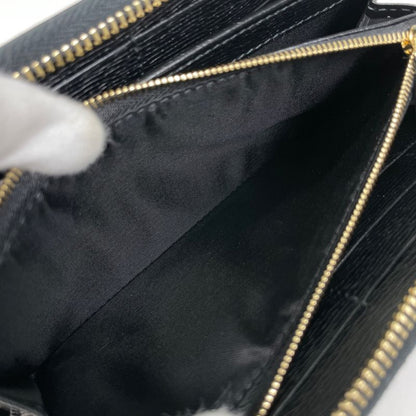 Gucci Logo Round Zipper Long Wallet Round Zip Long Wallet Leather Black 772642