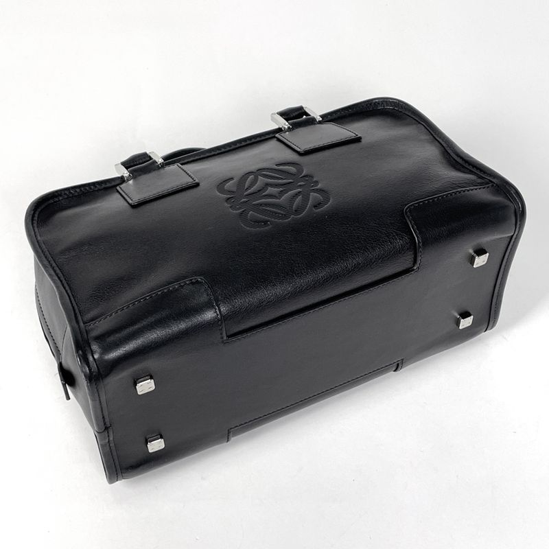 Loewe Amazona 28 Anagram Tote Handbag Leather Black Women