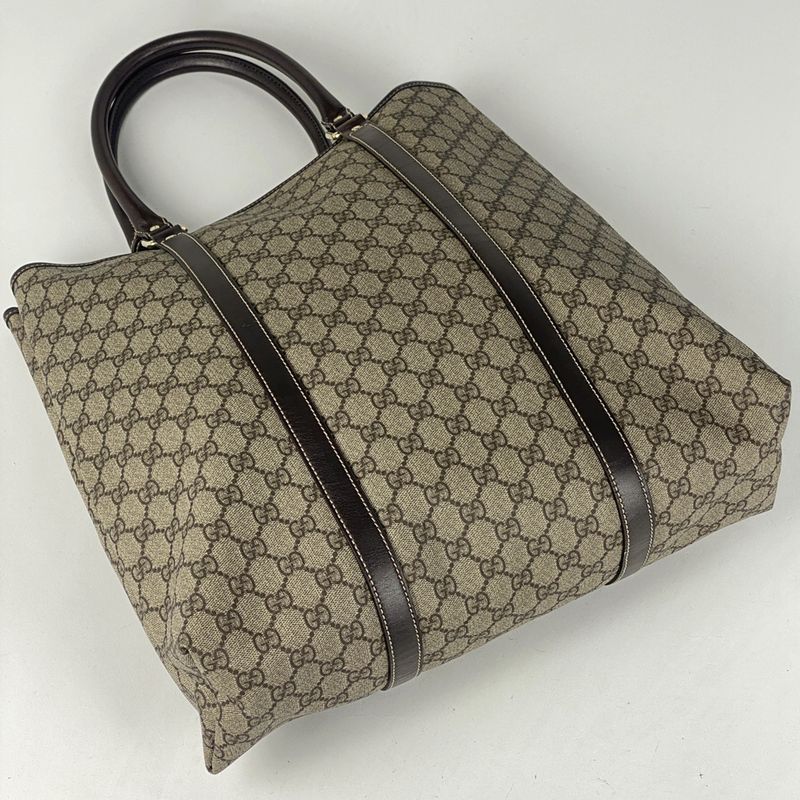 Gucci GG Pattern Tote Shoulder Bag Tote Bag Coated Canvas Brown 223668 Women