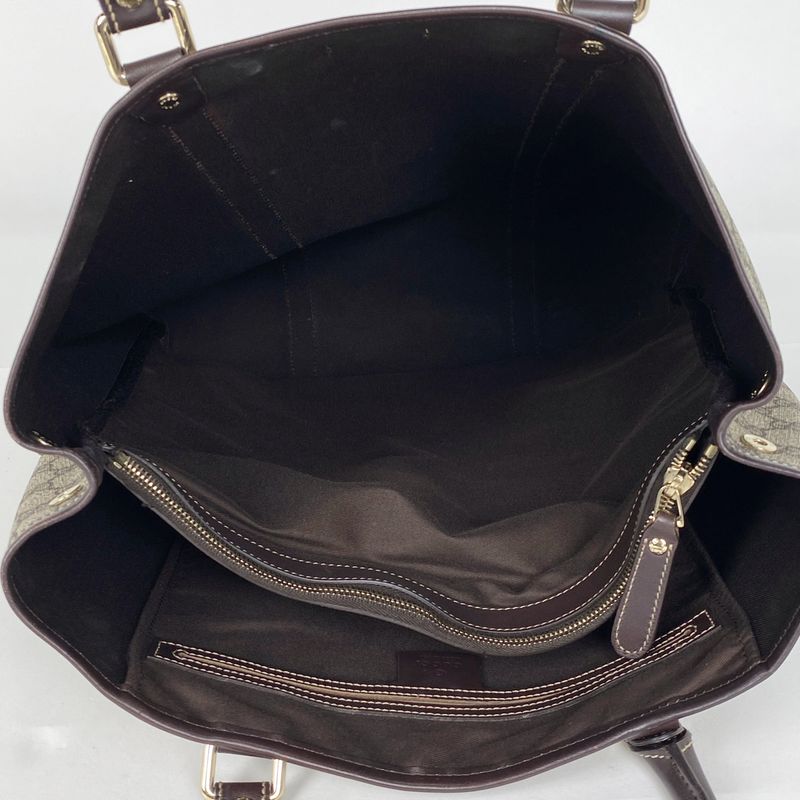 Gucci GG Pattern Tote Shoulder Bag Tote Bag Coated Canvas Brown 223668 Women