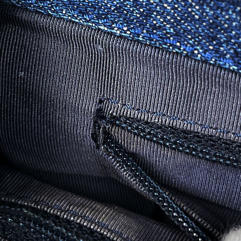 Chanel Coco Mark Tote Handbag Shoulder Tote Bag Denim Blue Women