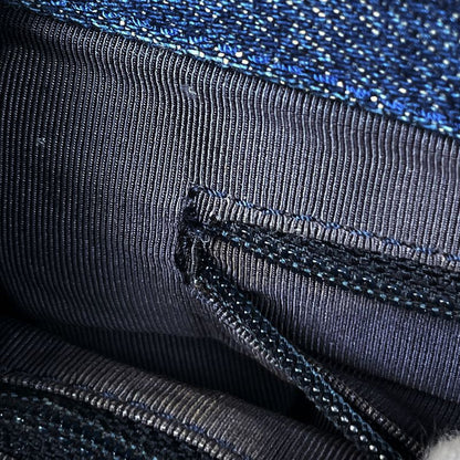 Chanel Coco Mark Tote Handbag Shoulder Tote Bag Denim Blue Women