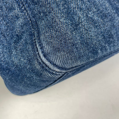 Chanel Coco Mark Tote Handbag Shoulder Tote Bag Denim Blue Women