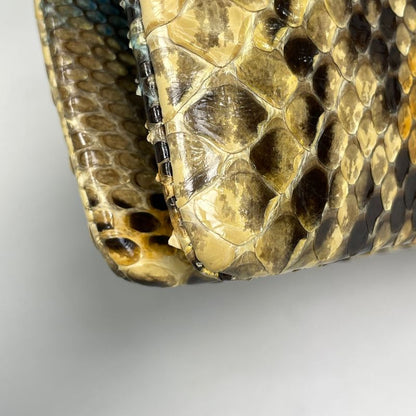 Chanel Coco Mark Clutch Bag Second Bag Turnlock Clutch Bag Leather Yellow