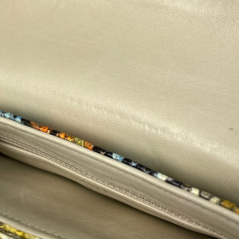 Chanel Coco Mark Clutch Bag Second Bag Turnlock Clutch Bag Leather Yellow