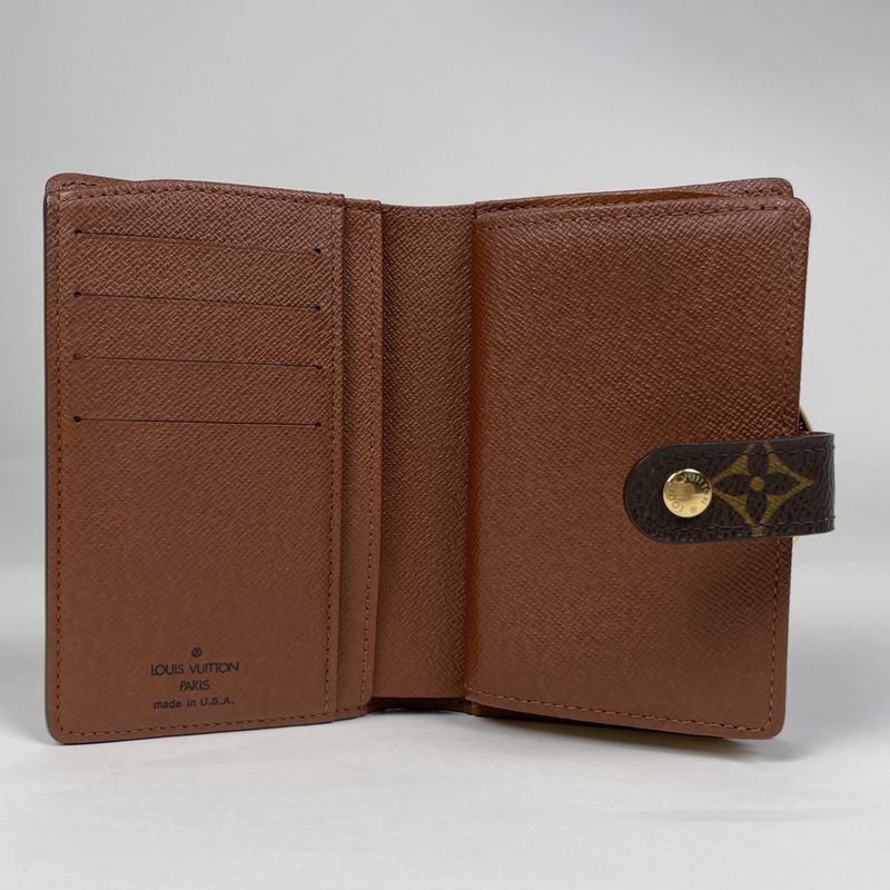 Louis Vuitton Porte Monet Vieux Viennois Billfold Coin Purse Clasp Fold Wallet