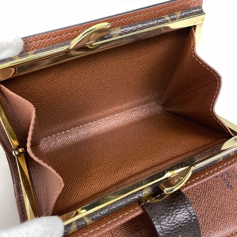 Louis Vuitton Porte Monet Vieux Viennois Billfold Coin Purse Clasp Fold Wallet