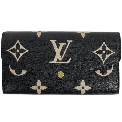 Louis Vuitton Portefeuille Sarah Bicolor Bifold Long Wallet Monogram Empreinte