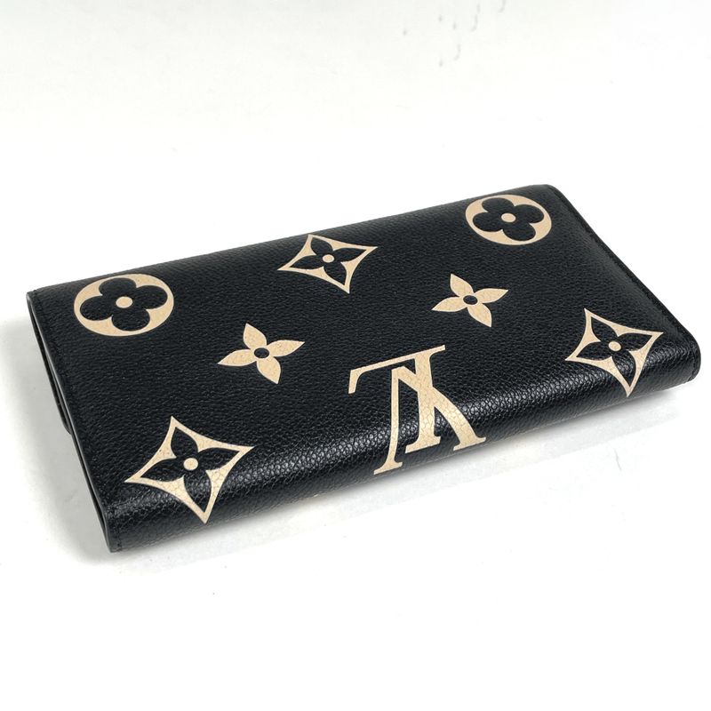 Louis Vuitton Portefeuille Sarah Bicolor Bifold Long Wallet Monogram Empreinte