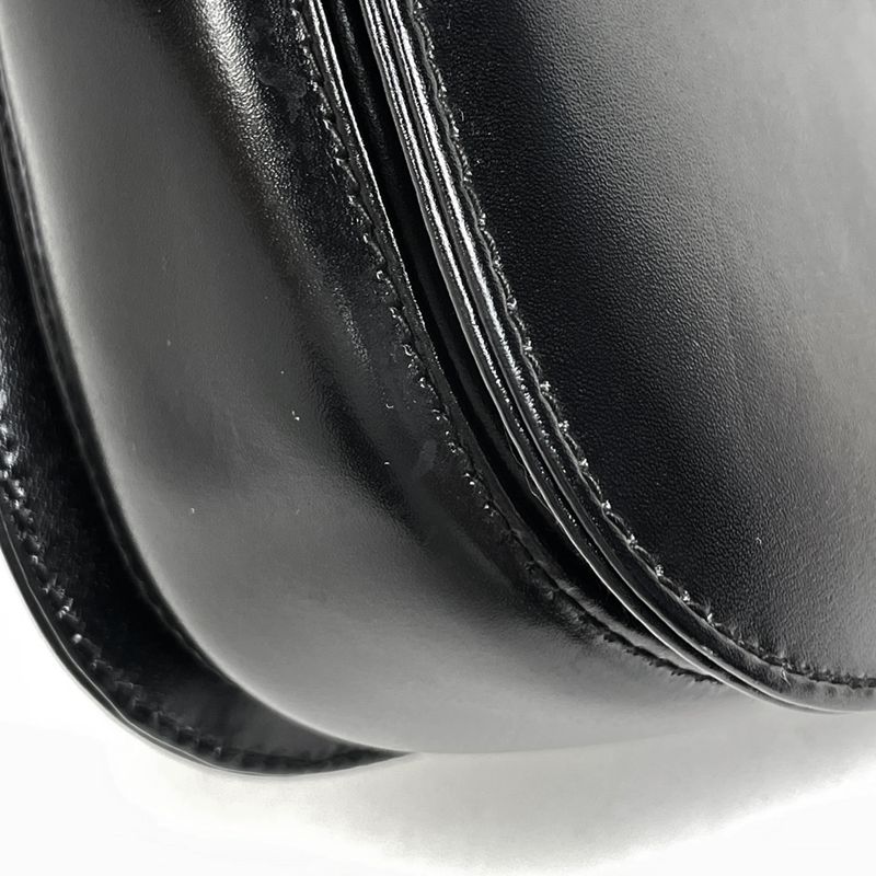 Gucci Bamboo Handbag 2WAY Shoulder Bag Handbag Leather Black 0002046 Women