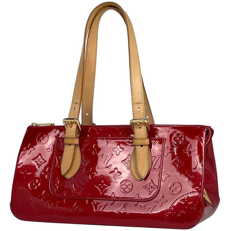 Louis Vuitton Rosewood Avenue Handbag Enamel Patent Shoulder Bag Monogram