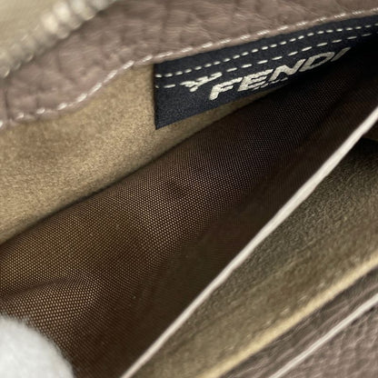 Fendi Selleria Round Zipper Coin Case Coin Purse Coin Case Leather Glaze 8m0313