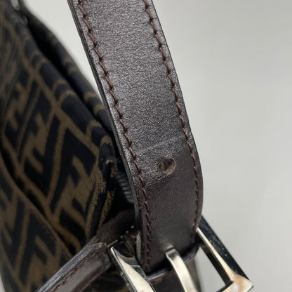 Fendi Zucca Pattern Shoulder Bag Handbag Shoulder Bag Canvas Brown 26566 Women