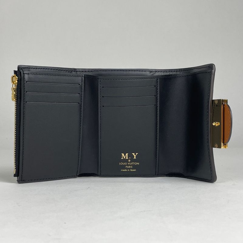 Louis Vuitton Portefeuille Dauphine Compact Billfold Coin Purse Trifold Wallet