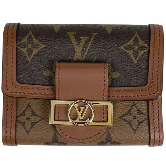 Louis Vuitton Portefeuille Dauphine Compact Billfold Coin Purse Trifold Wallet