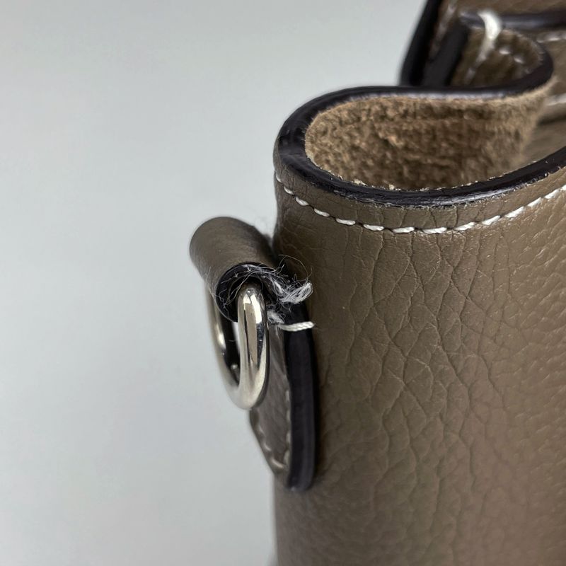 Celine Luggage Nano Shopper 2WAY Shoulder Bag Handbag Leather Brown Women