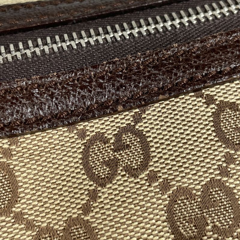 Gucci GG Pattern Shoulder Bag Sherry Line Web One Shoulder Bag GG Canvas Brown