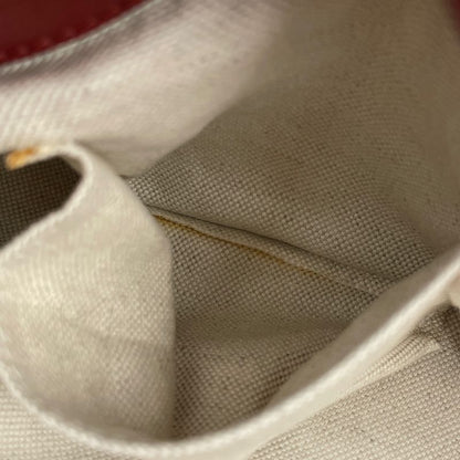 Gucci Bamboo Shopper Medium Handbag 2WAY Shoulder Bag Handbag Leather Red