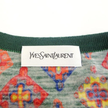 Yves Saint Laurent YVES Saint Laurent Vintage Knit Cardigan All-over Print Wool