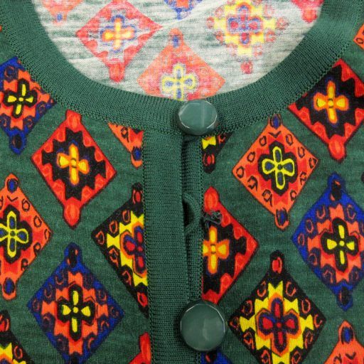 Yves Saint Laurent YVES Saint Laurent Vintage Knit Cardigan All-over Print Wool