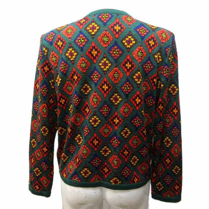 Yves Saint Laurent YVES Saint Laurent Vintage Knit Cardigan All-over Print Wool