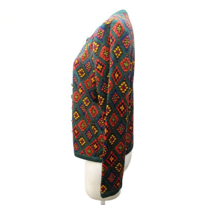 Yves Saint Laurent YVES Saint Laurent Vintage Knit Cardigan All-over Print Wool