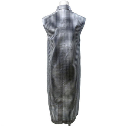 Yves Saint Laurent YVES Saint Laurent Silk Gingham Check Sleeveless Dress Long
