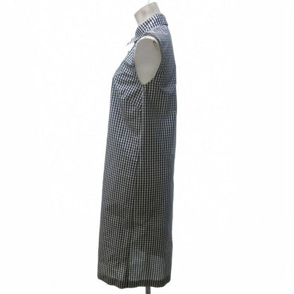 Yves Saint Laurent YVES Saint Laurent Silk Gingham Check Sleeveless Dress Long