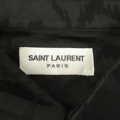 Saint Laurent Paris Archive 22SS Abstract Print Satin Shirt Blouse Long Sleeves