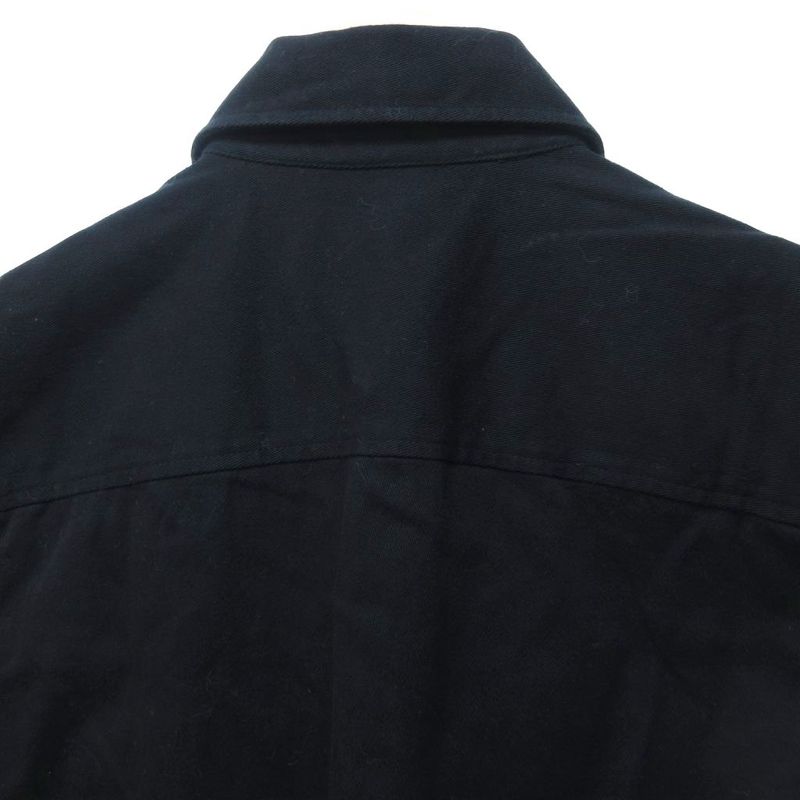 Bottega Veneta Cotton Work Shirt Short Sleeves Black 36 Approx S - GY14