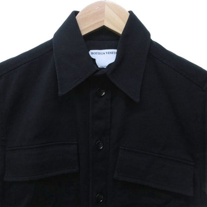 Bottega Veneta Cotton Work Shirt Short Sleeves Black 36 Approx S - GY14