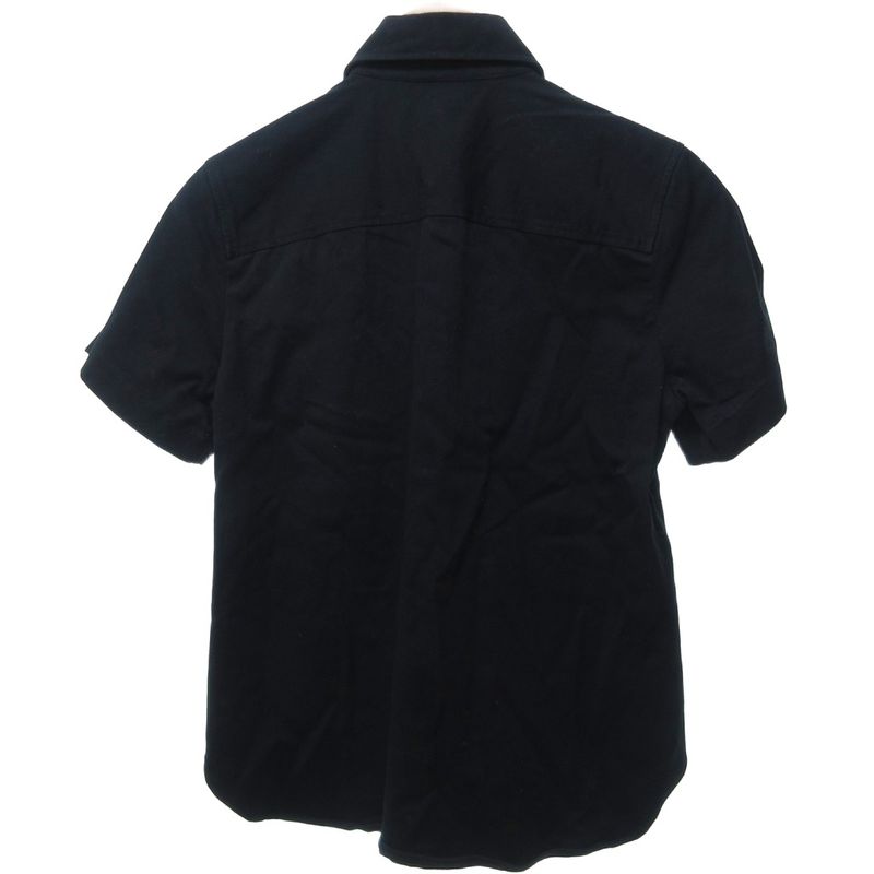 Bottega Veneta Cotton Work Shirt Short Sleeves Black 36 Approx S - GY14