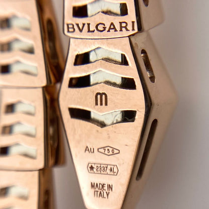 Bulgari Bvlgari Serpenti Viper Bracelet PG Pink Gold Bangle 750 Ladies