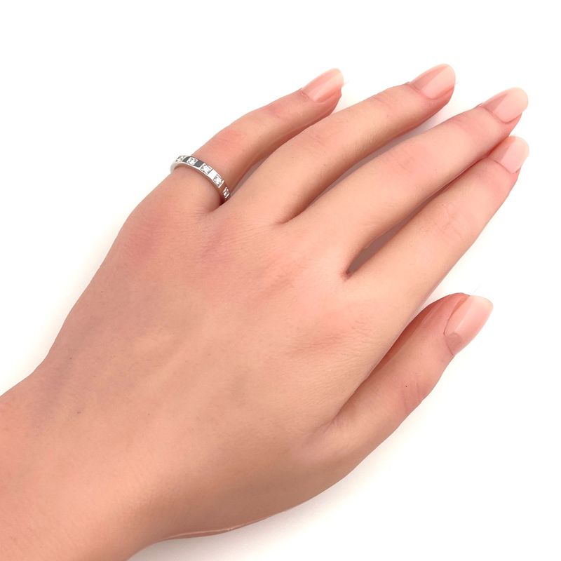 Bulgari Bvlgari Marie Mee Ring Platinum Ring Melee Diamond Ring Size 8 Pt950