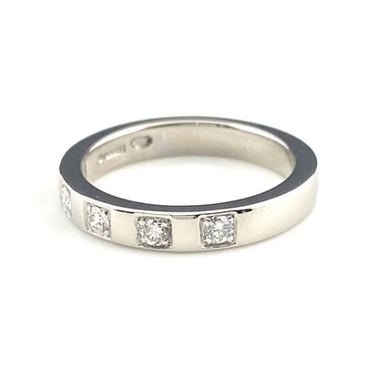 Bulgari Bvlgari Marie Mee Ring Platinum Ring Melee Diamond Ring Size 8 Pt950