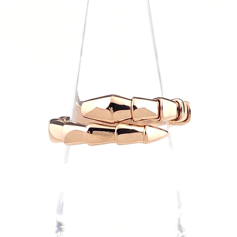 Bulgari Bvlgari Serpenti Viper Ring PG Pink Gold Ring Size M Ring #105 750