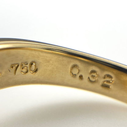 Celine Melee Diamond Design Ring YG Yellow Gold Ring #115 750 Diamond Ladies