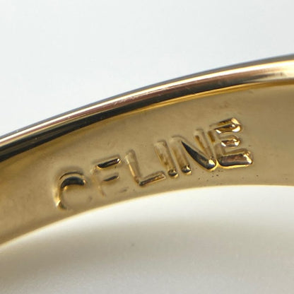 Celine Melee Diamond Design Ring YG Yellow Gold Ring #115 750 Diamond Ladies