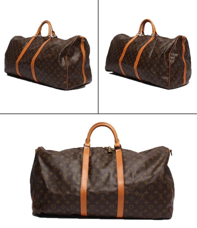 Louis Vuitton 2way Boston Bag Shoulder Bag Crossbody Monogram Keepall Bandoliere