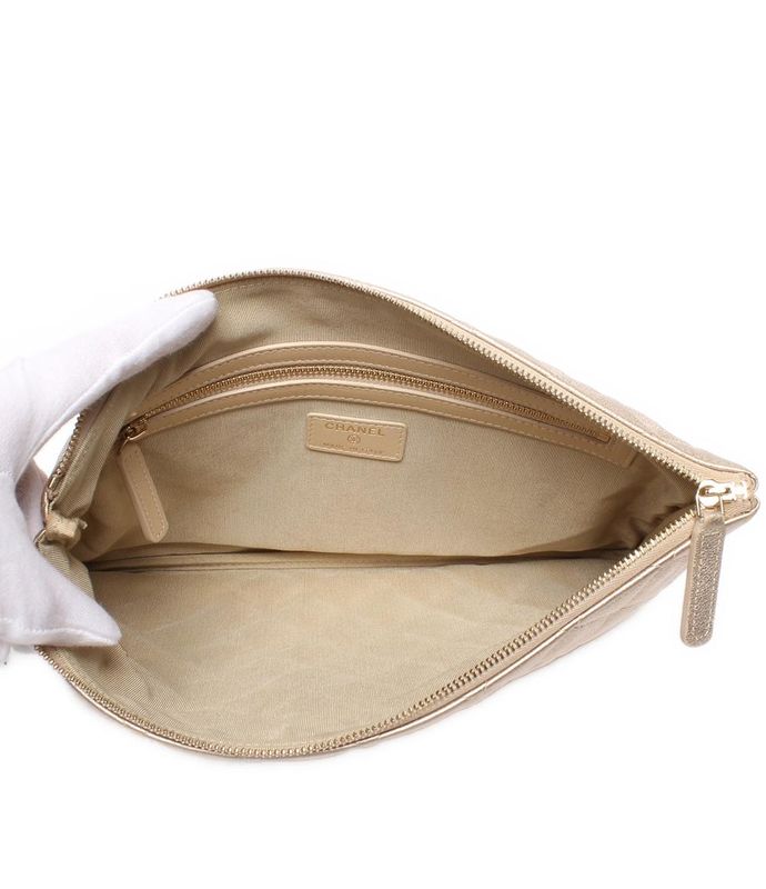 Chanel Clutch Bag Matelasse Lambskin Gold Hardware Women Chanel